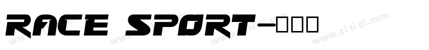race sport字体转换